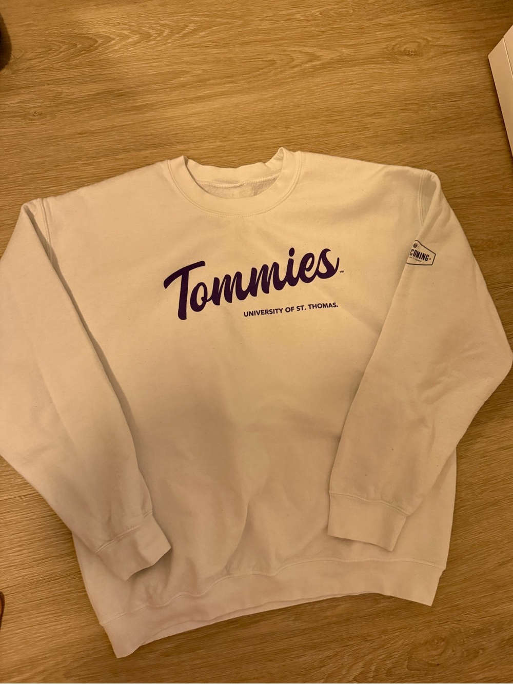 Tommies University of St. Thomas White Crewneck Sweatshirt